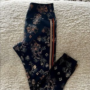 Free People leggings L rare print no longer sold with side stripe